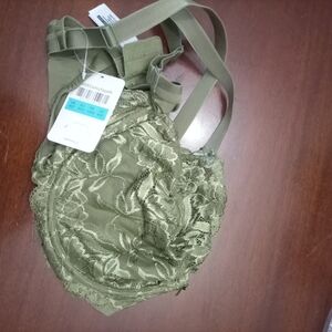 Lace Olive Green Bra